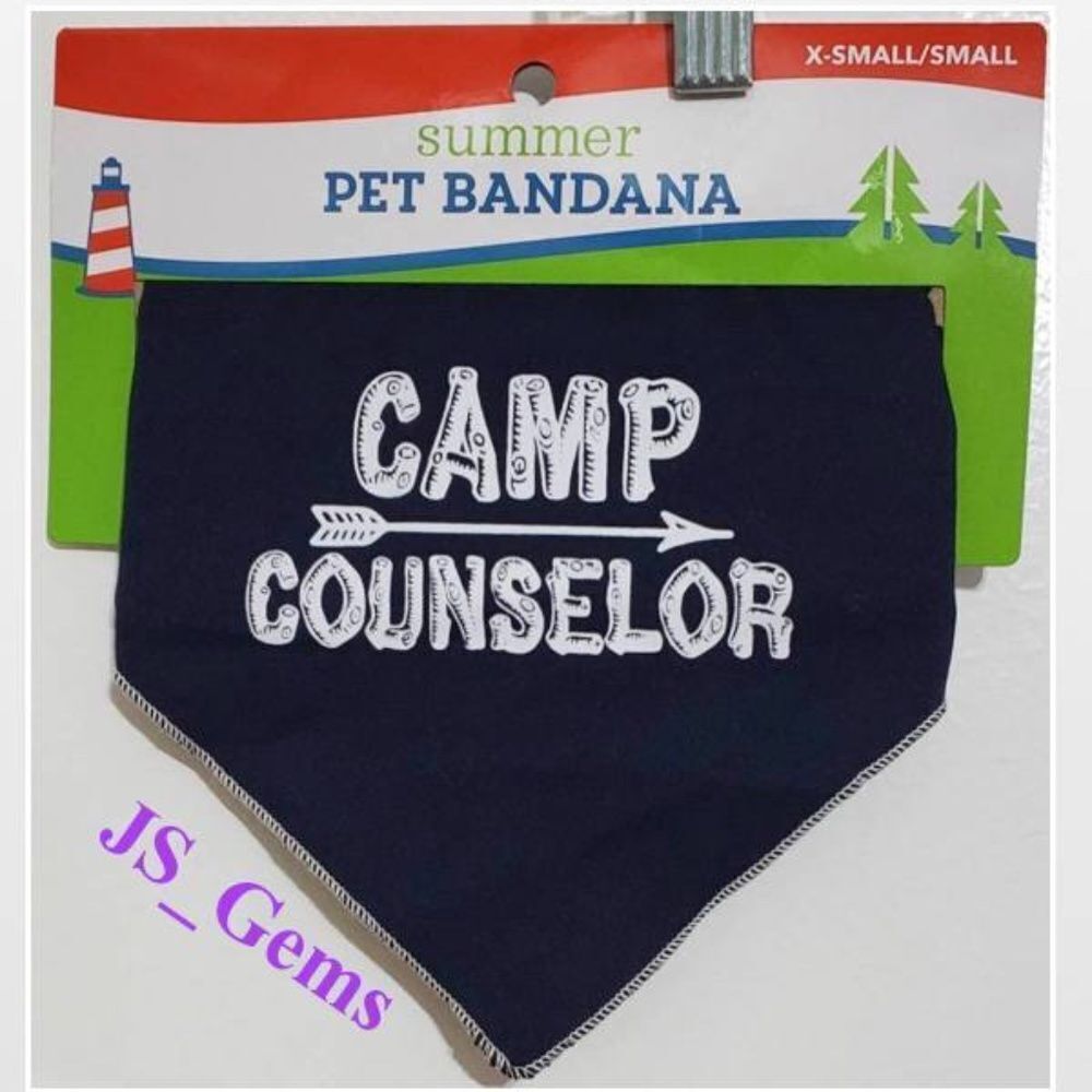 New Blue & White Pet Small Dog Bandana